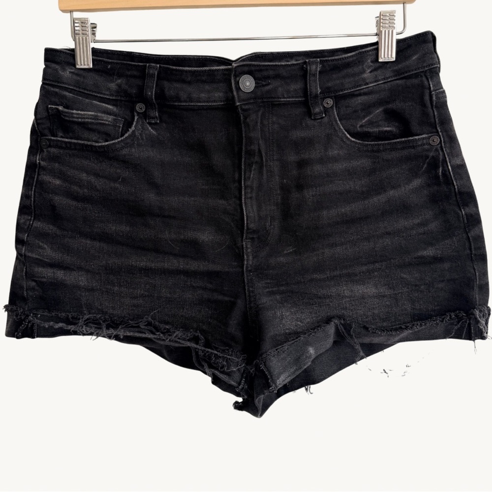 American Eagle Black Jean Mom Shorts Women’s Size 8